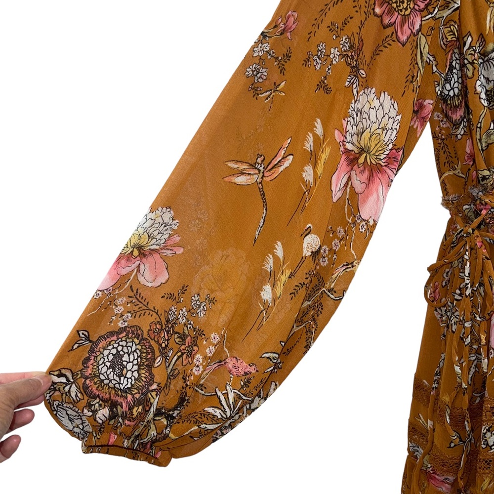 Free People Cherry Blossom Tiered Mini Dress Sz. XS - Picture 10 of 14